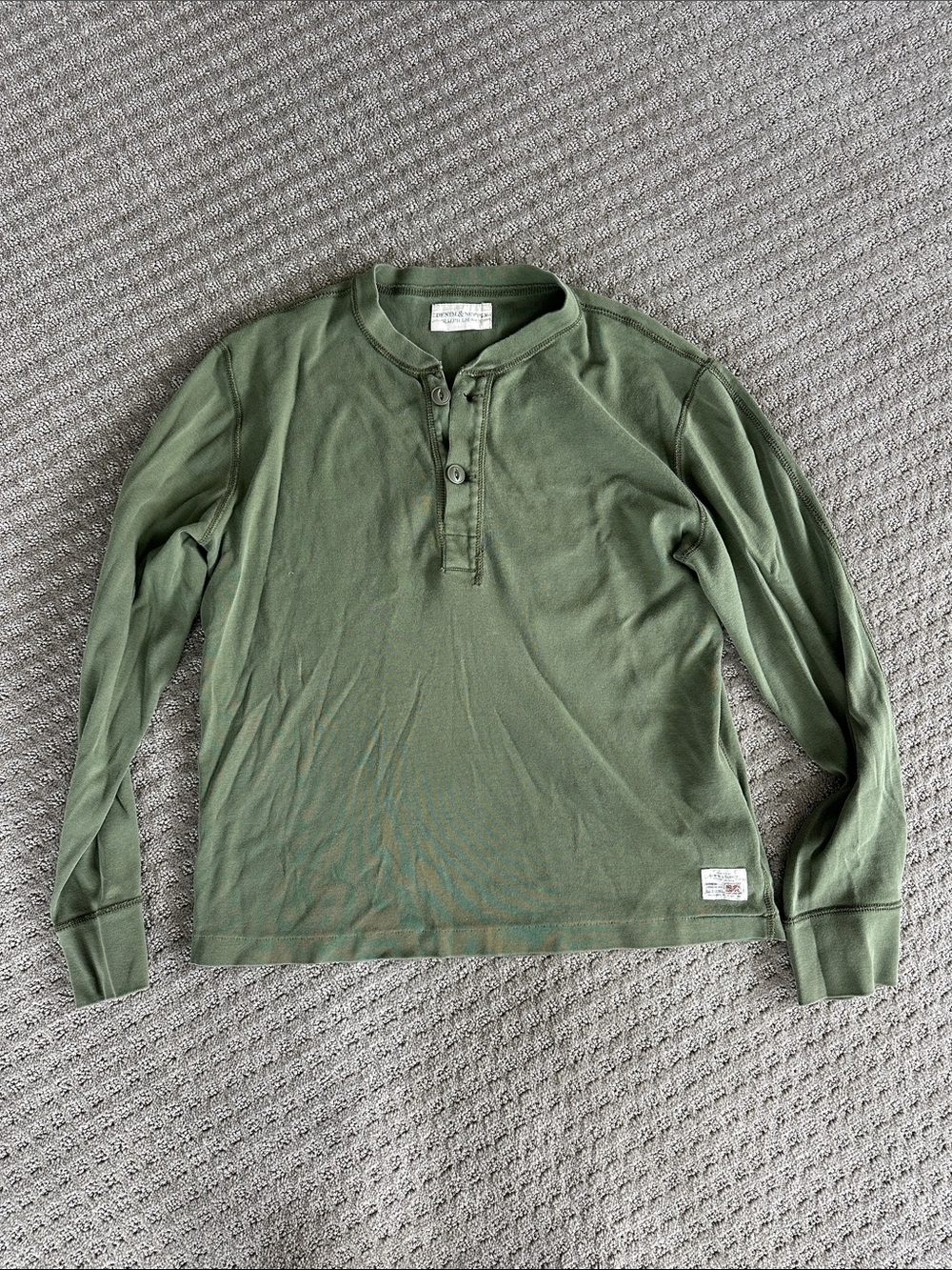 Denim & Supply Ralph Lauren Olive Green Long-Sleeve Henley